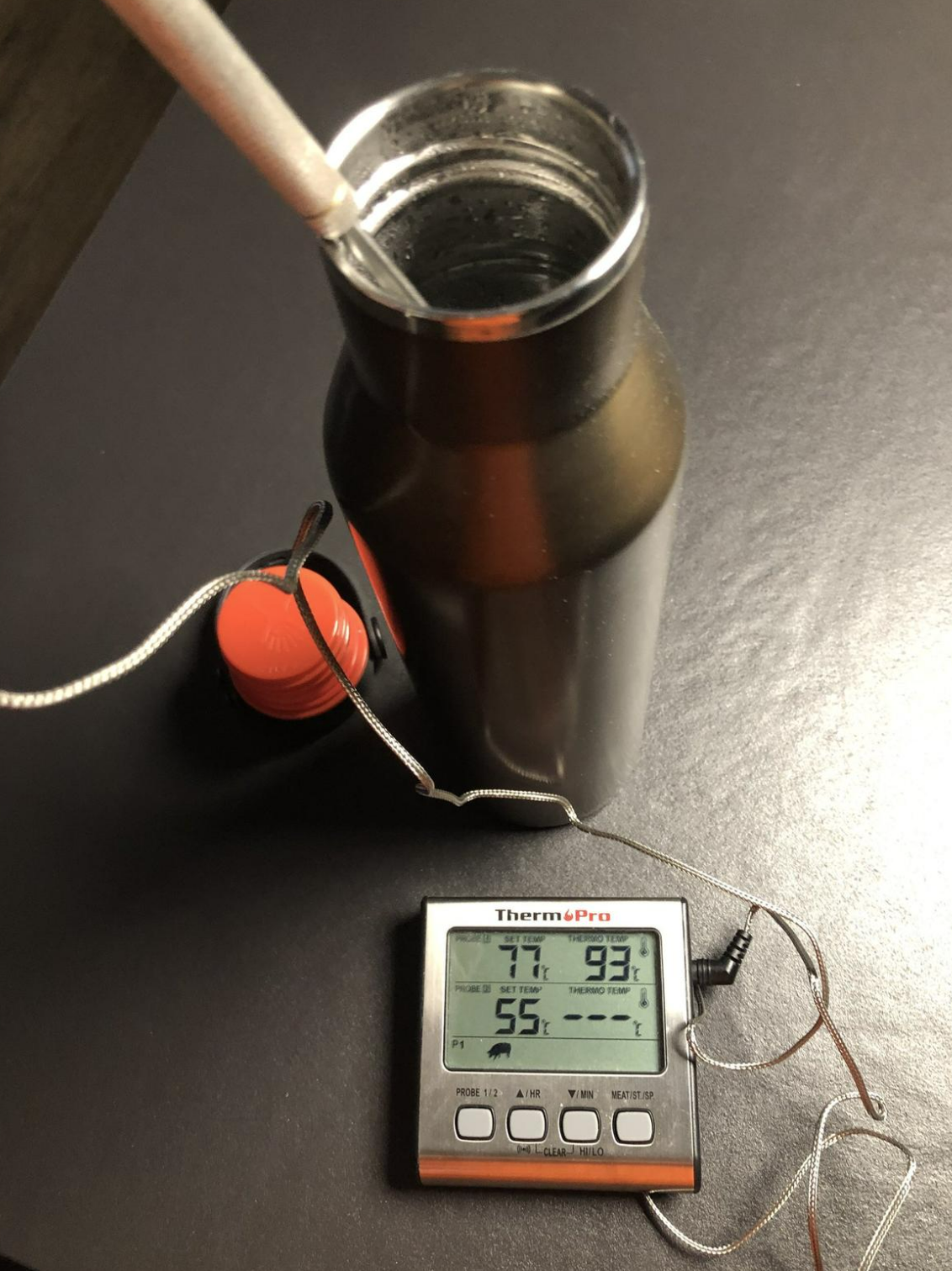 Start des Temperaturtests