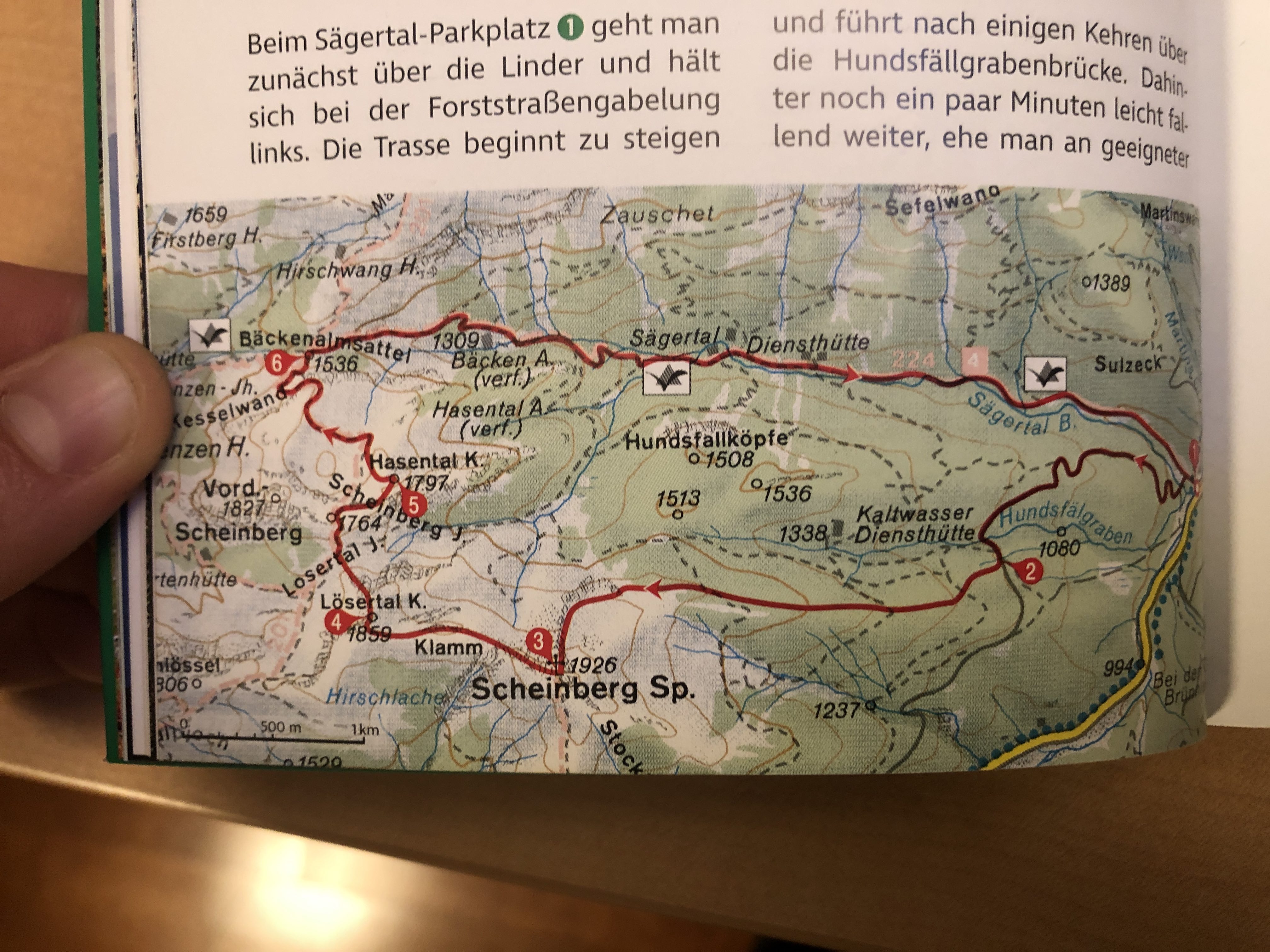 Kartenausschnitt zur Beispieltour
