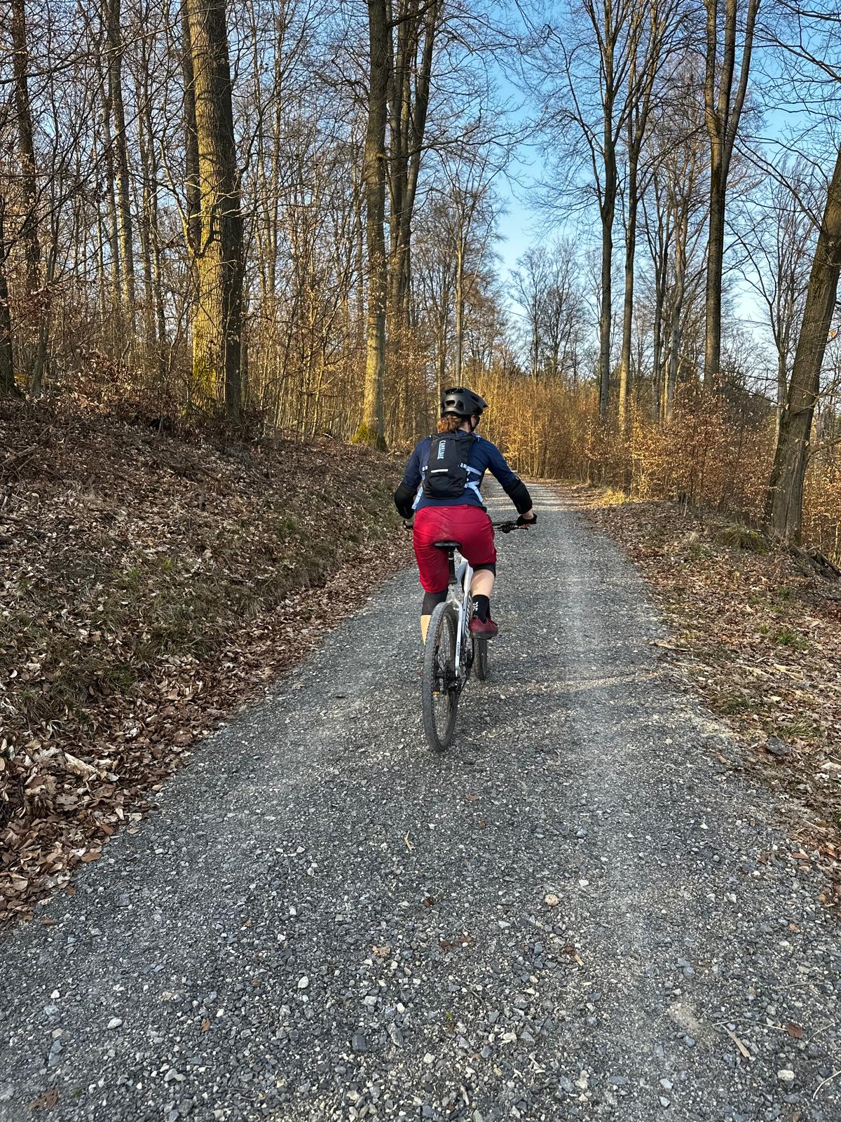 Rucksack auf dem bike