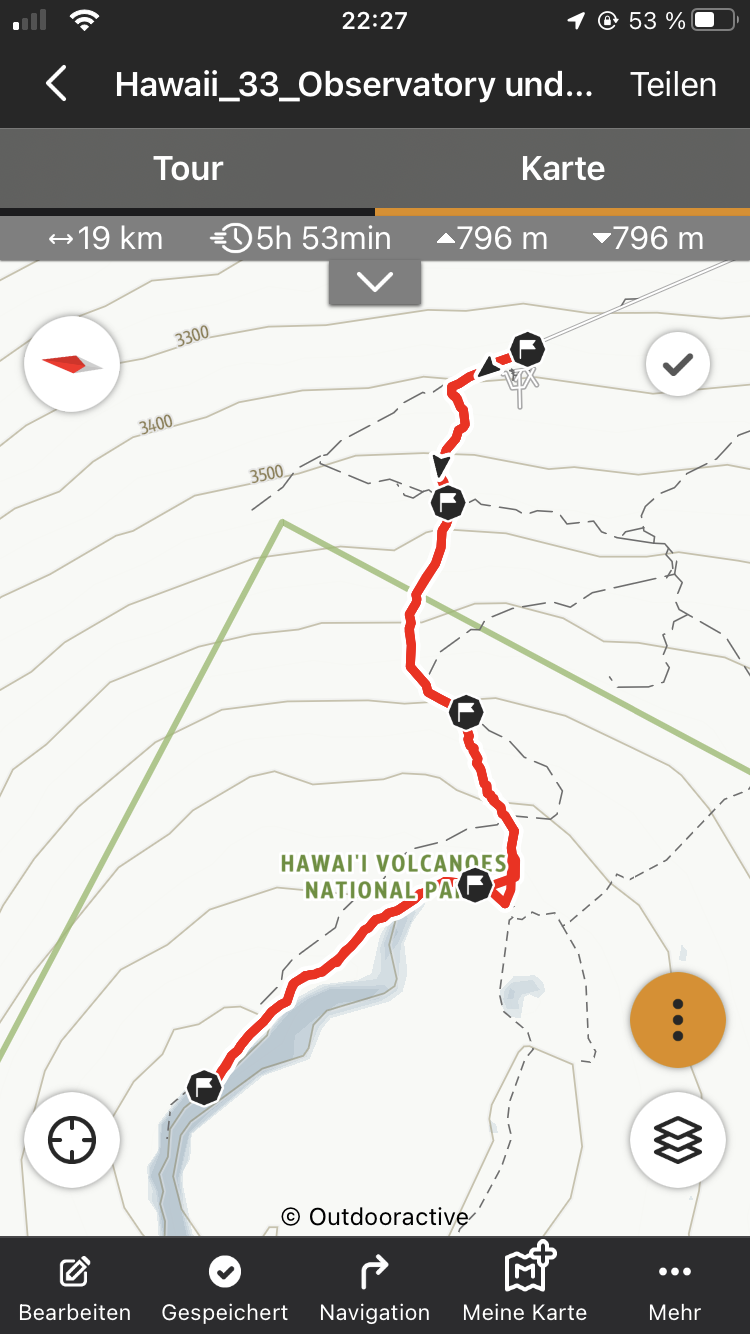 Karte des GPS-Tracks