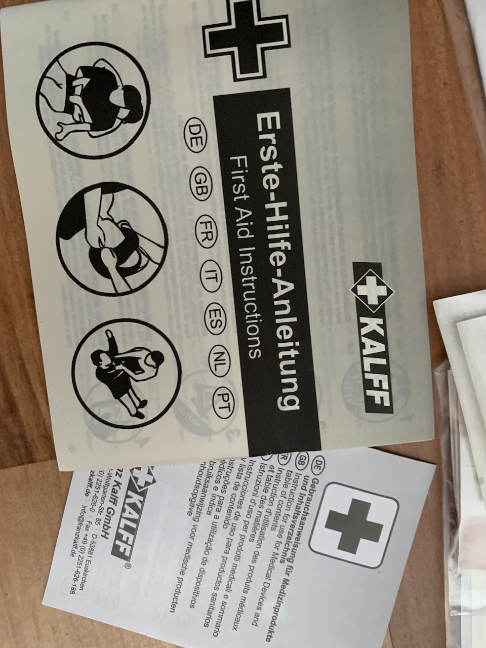 Erste Hilfe Anleitung