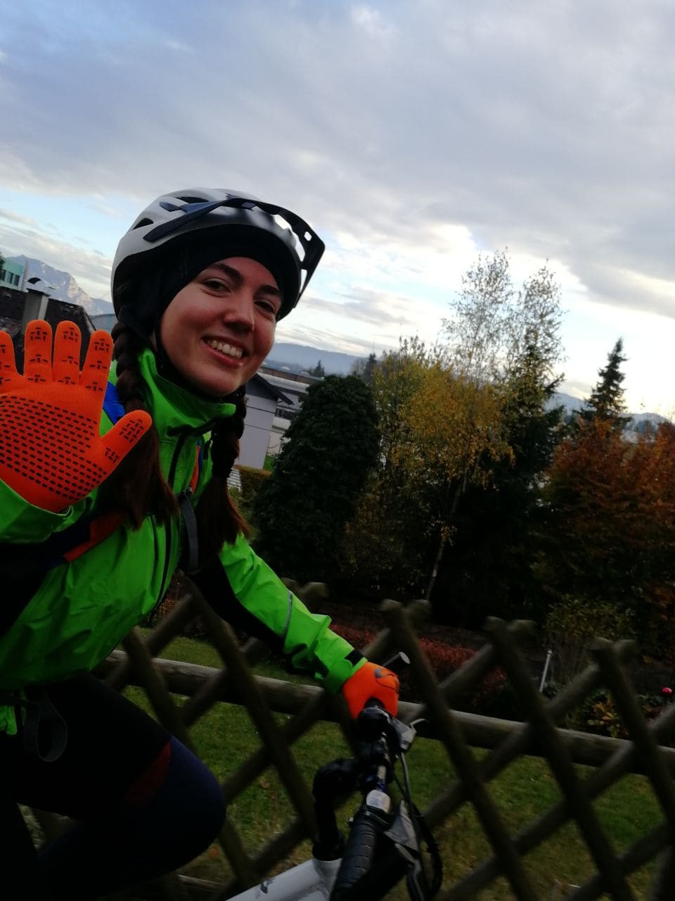 happy beim Radfahren