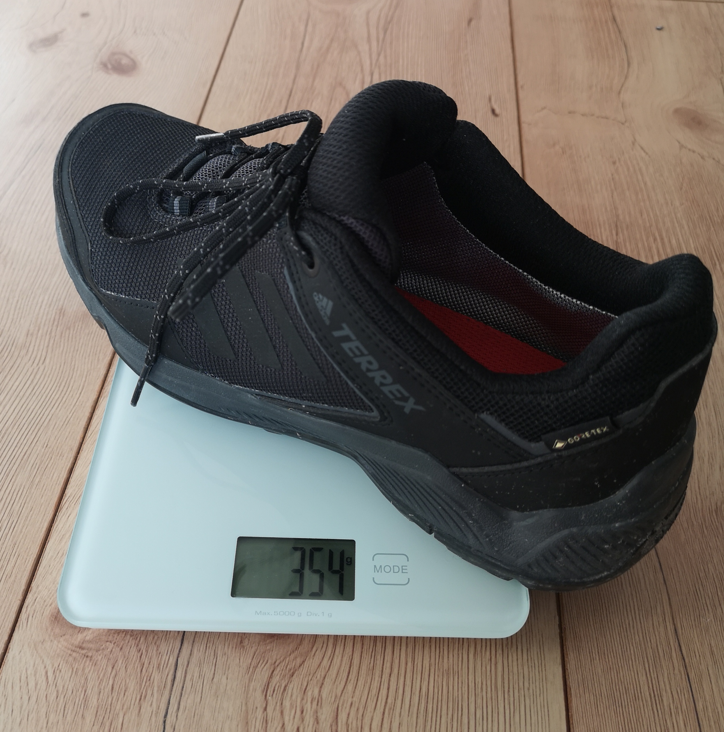 Gewicht des Schuhes