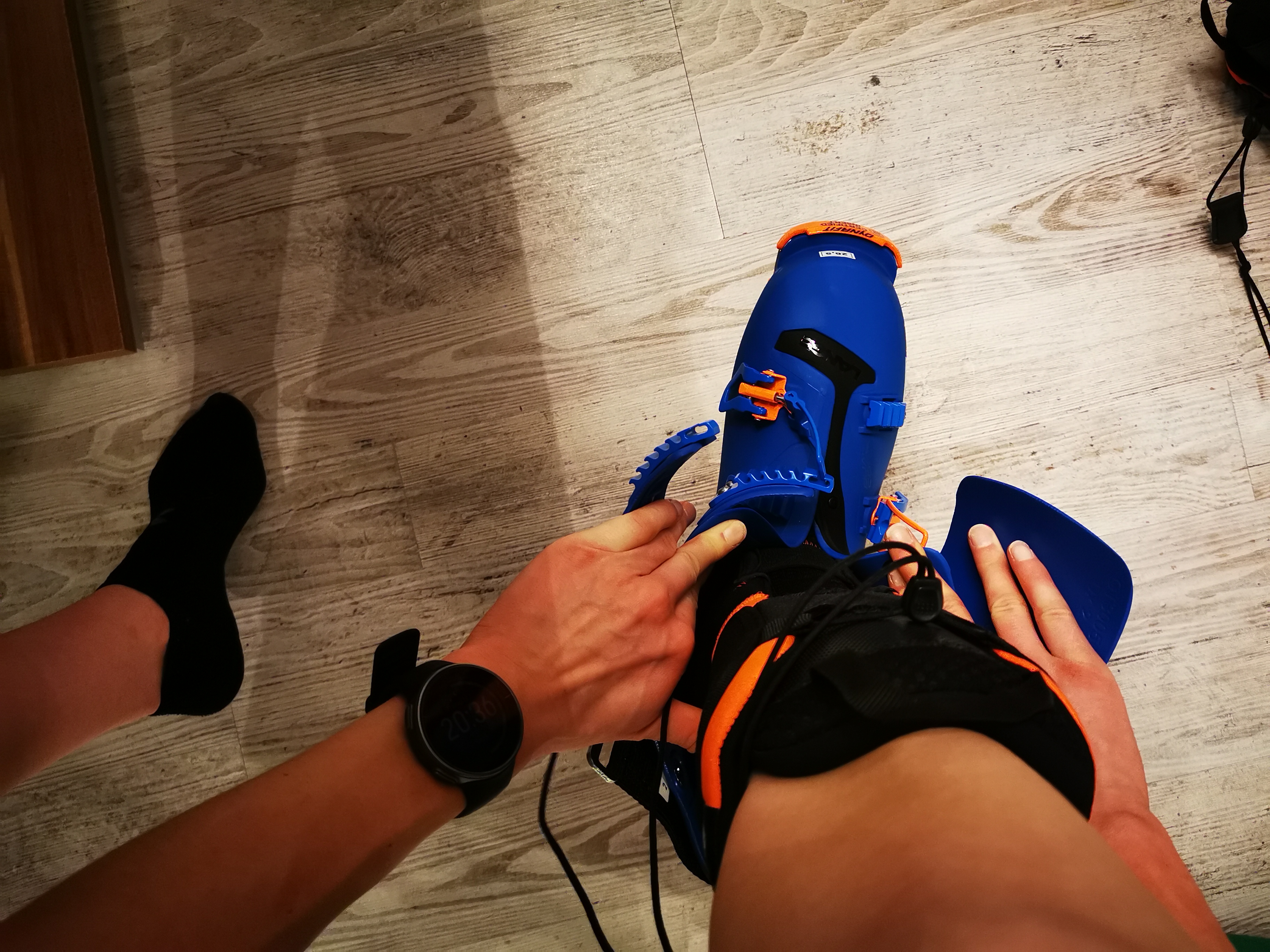 Schuh angezogen