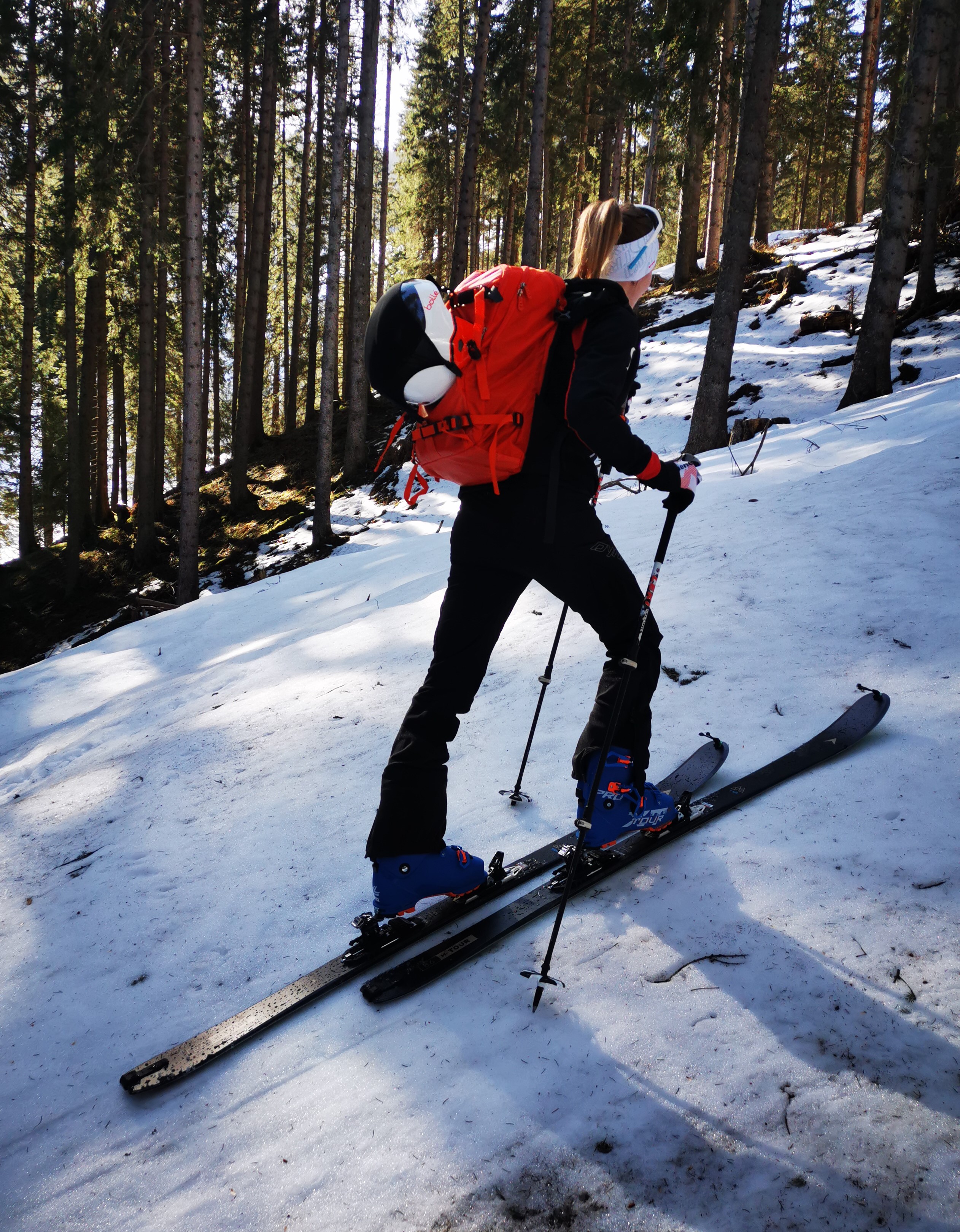 Aufstieg Plöschkogel steile Passage im Wald