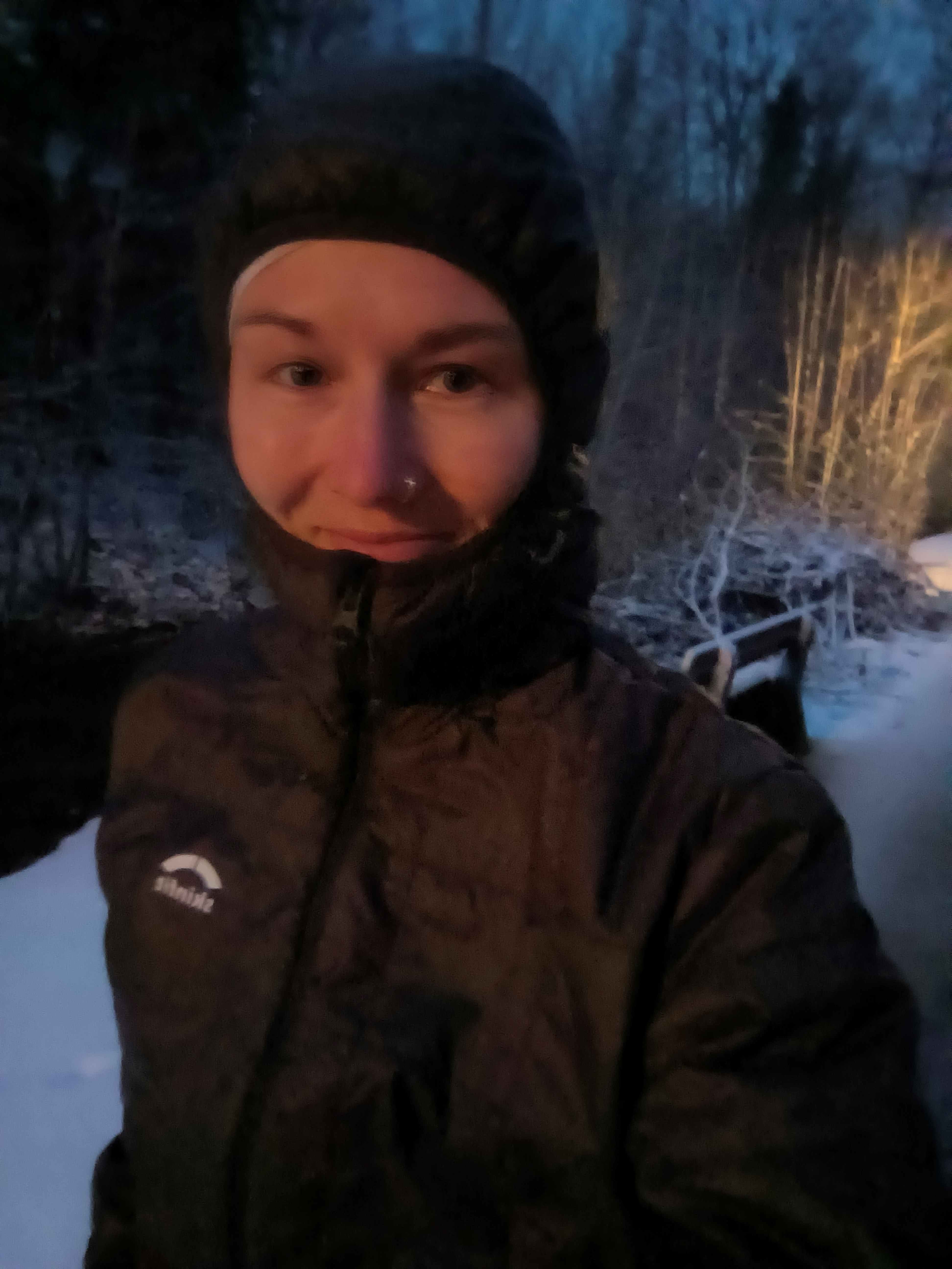 Laufen bei spätem Wintereinbruch