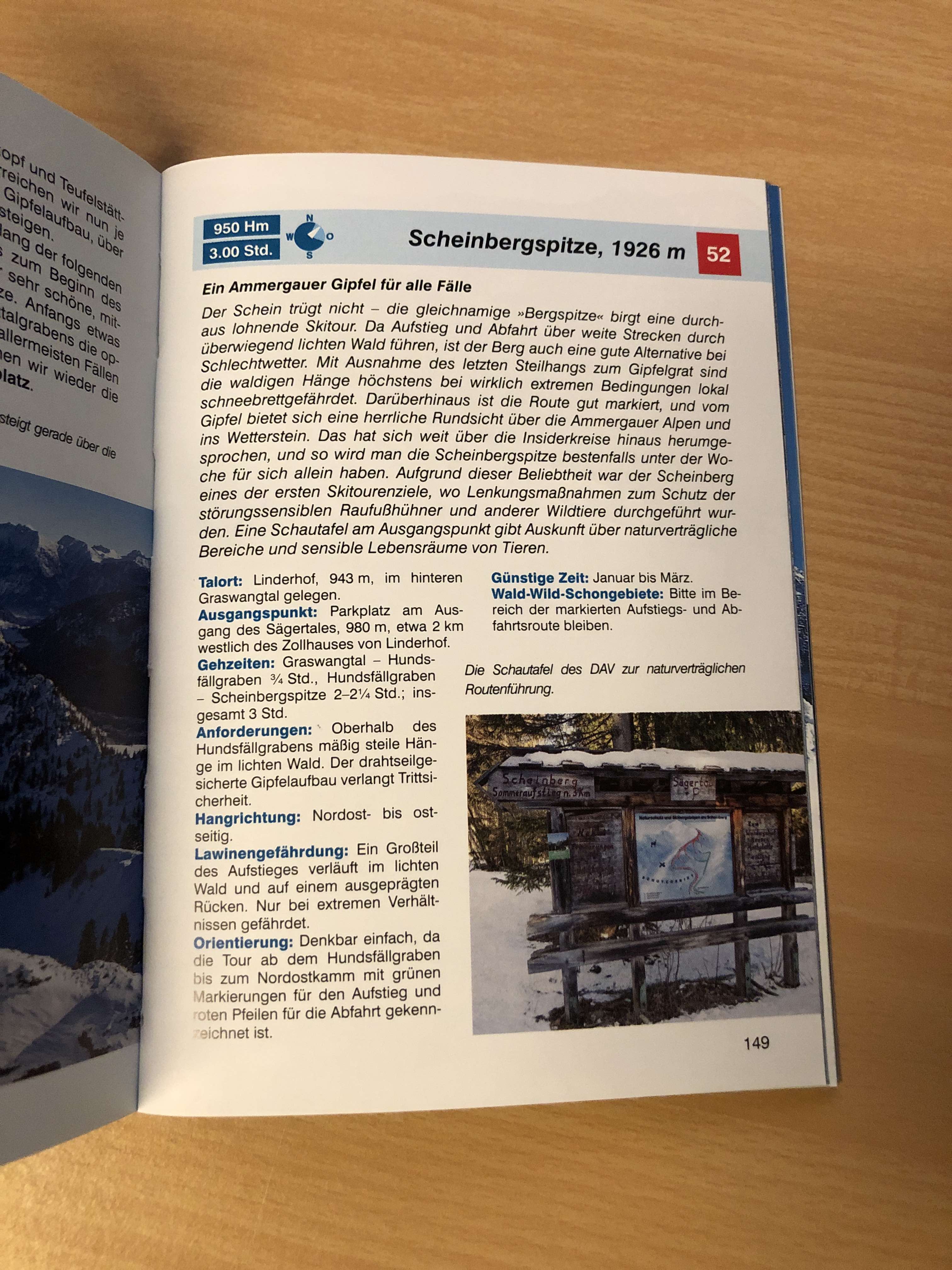 Tourenübersicht über die Tour auf die Scheinbergspitze