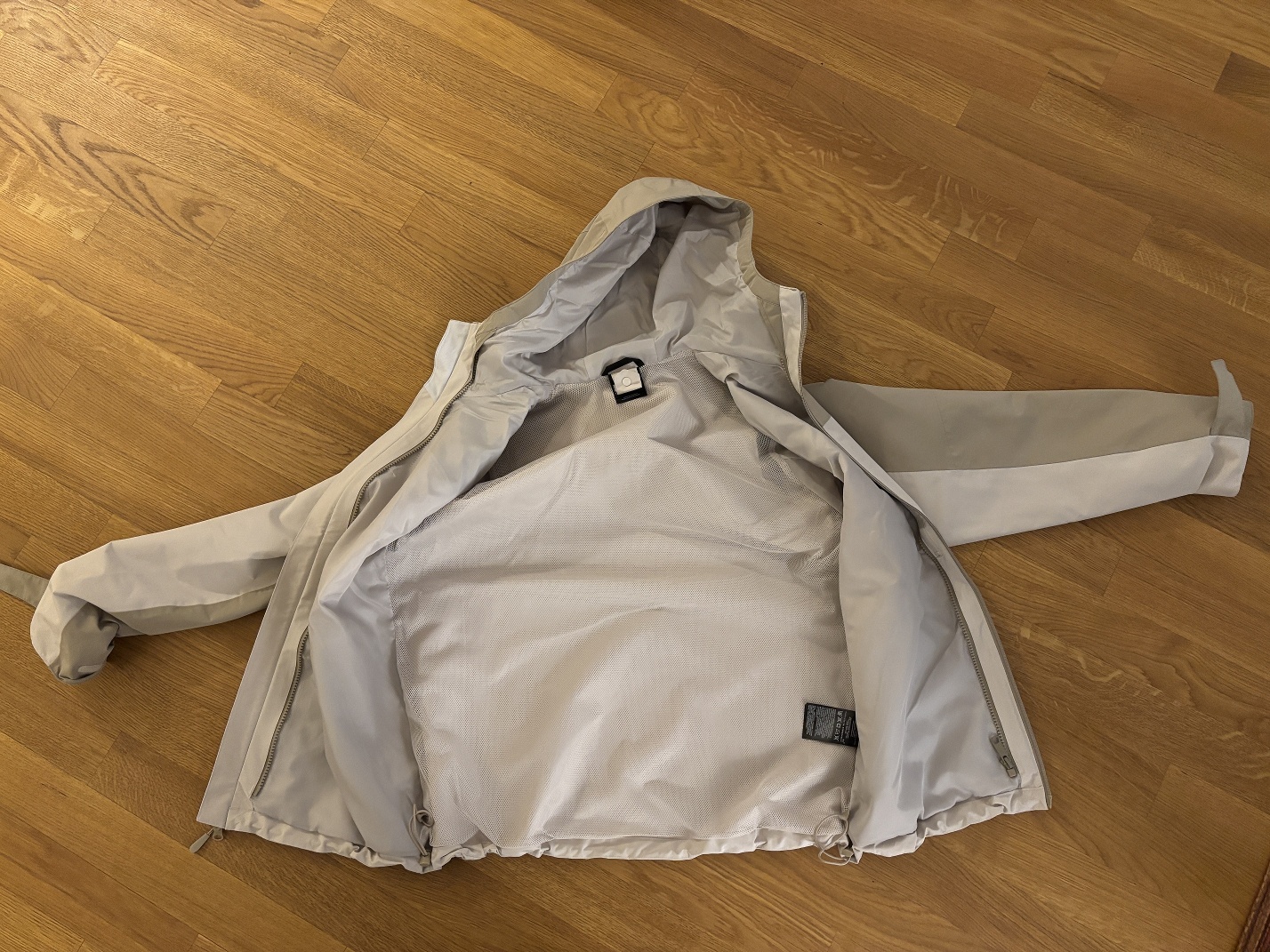 Regenjacke ohne Isolationsjacke von innen