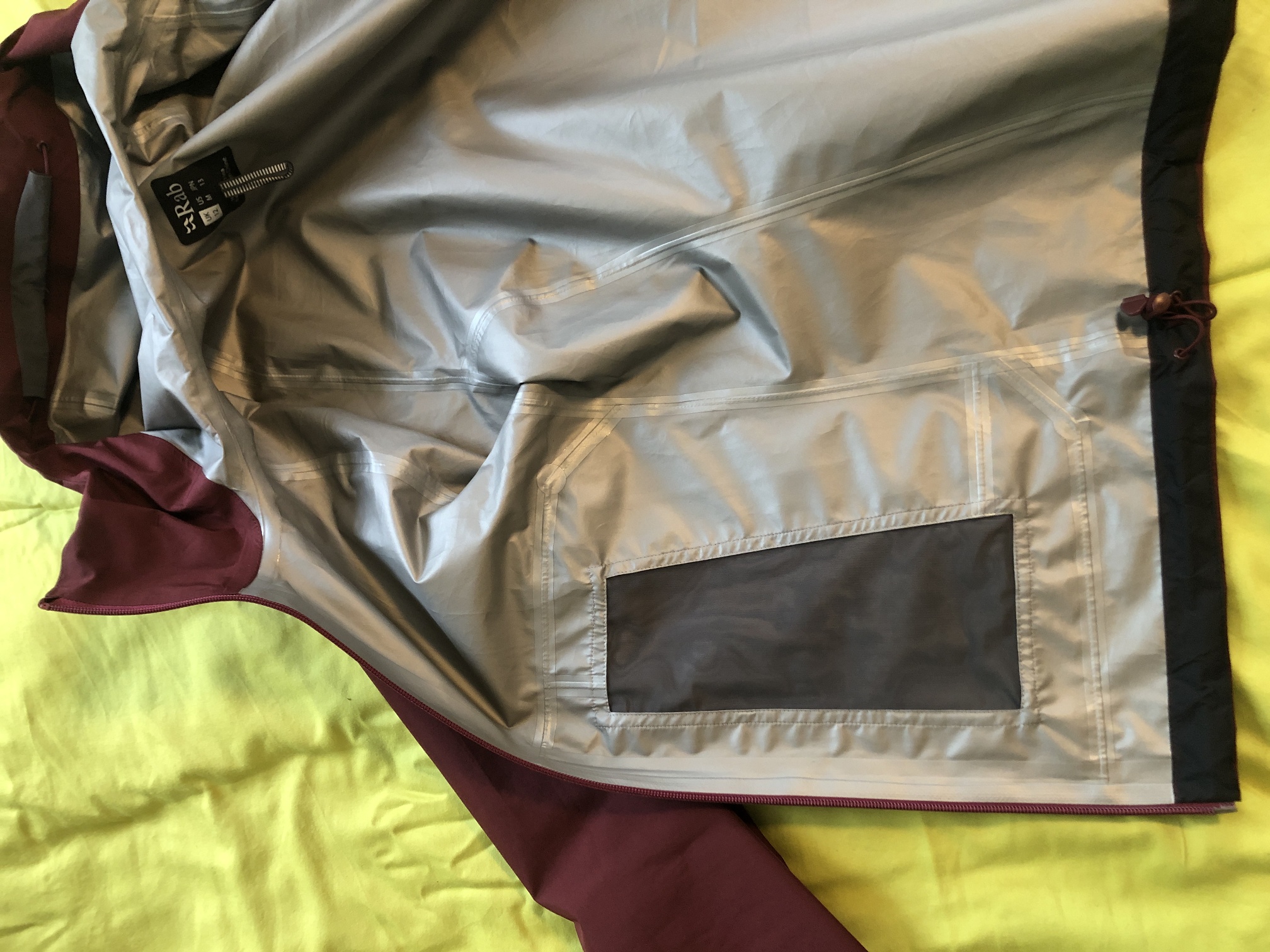 Die Jacke von Innen