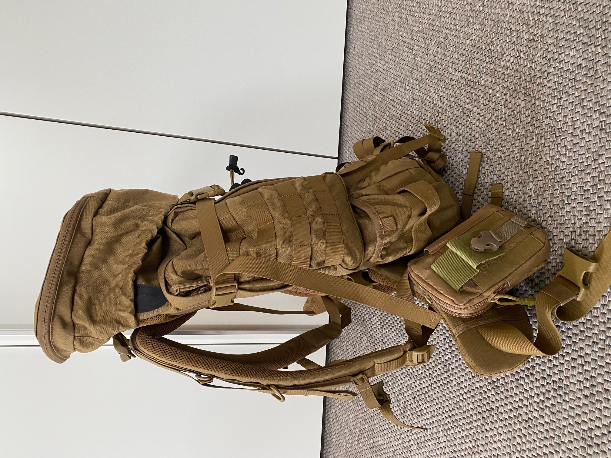 Rucksack in Seitenansicht