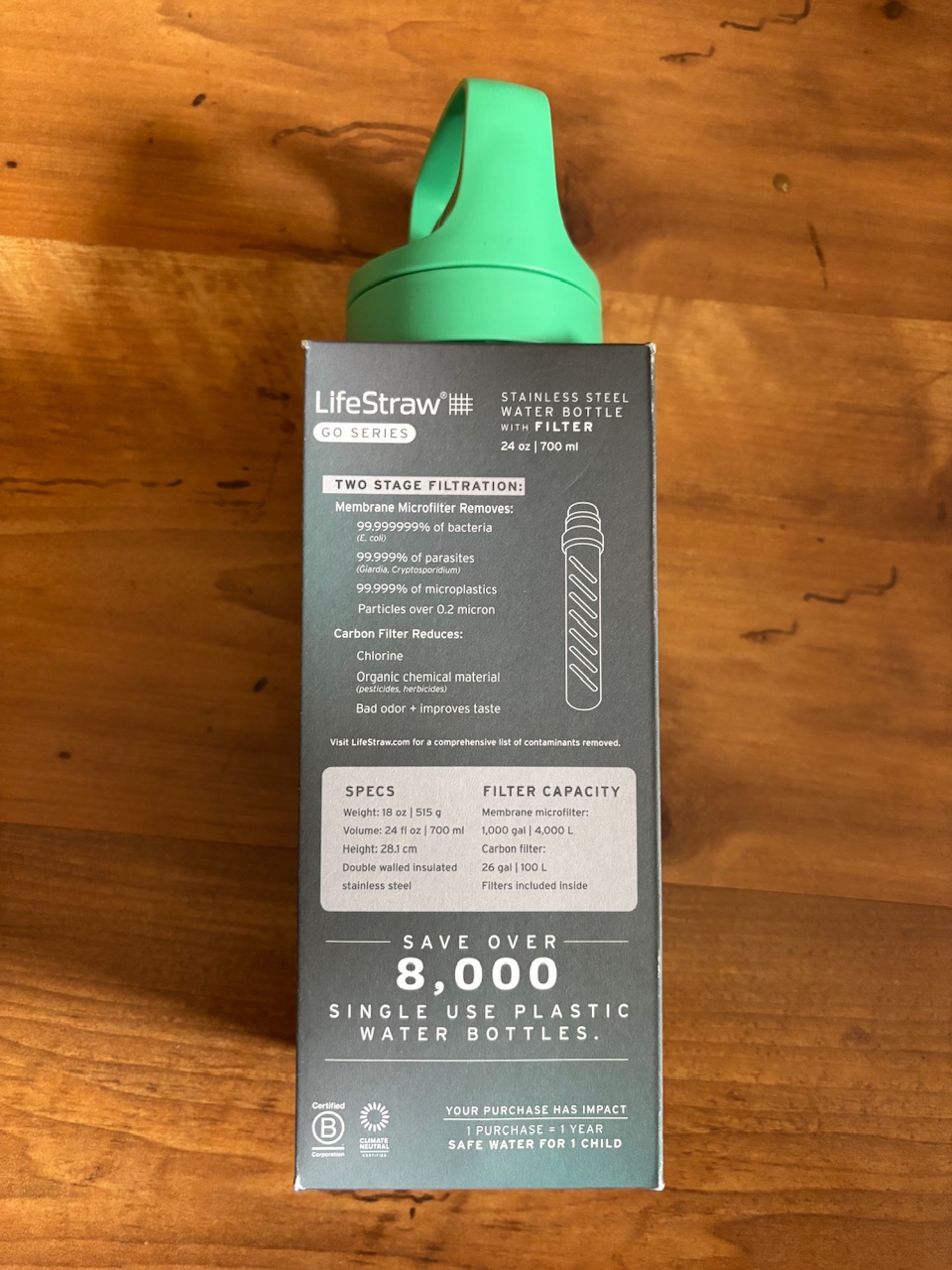 Flasche in Verpackung