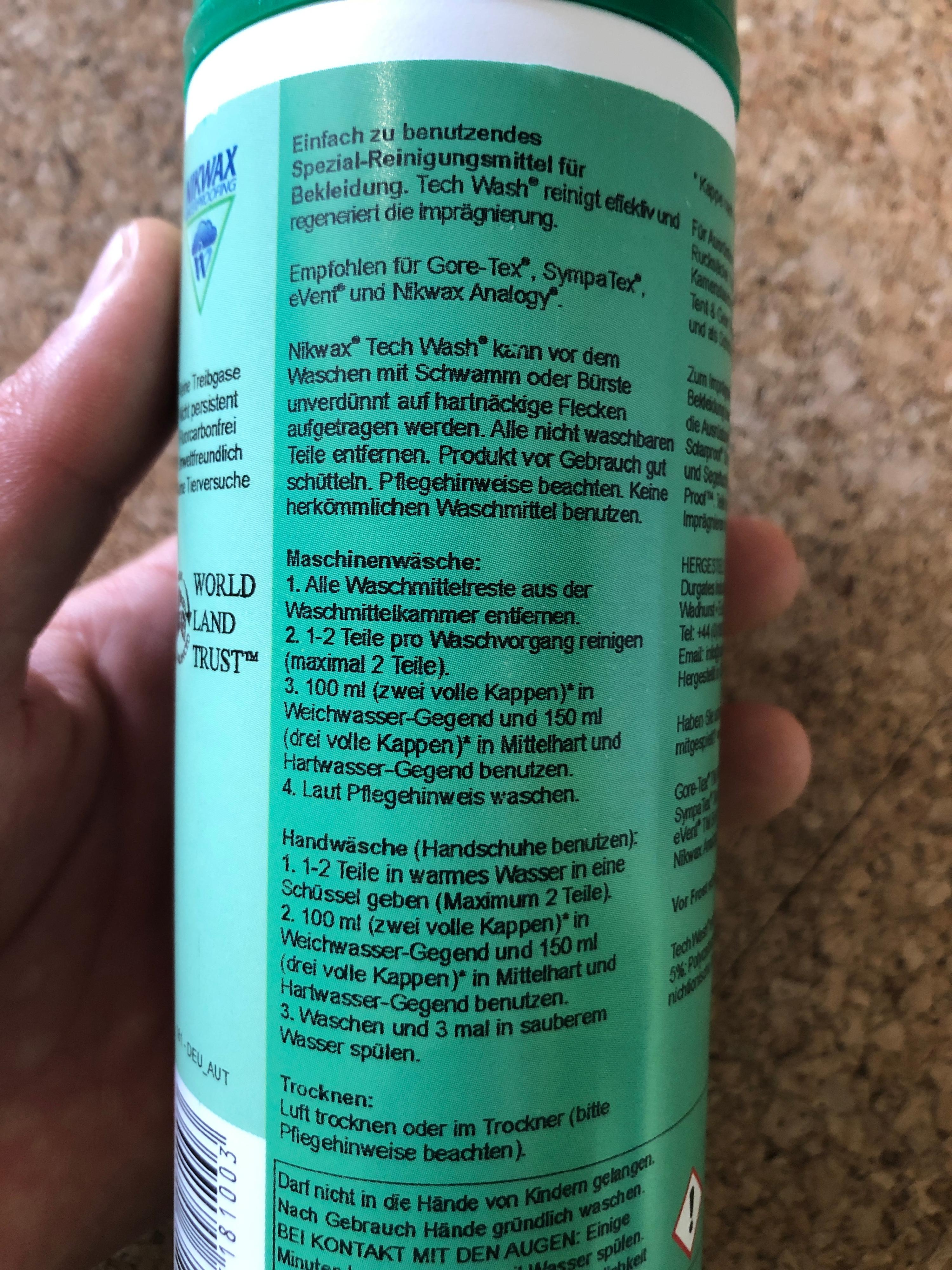 Die Verwenungshinweise auf der Verpackung
