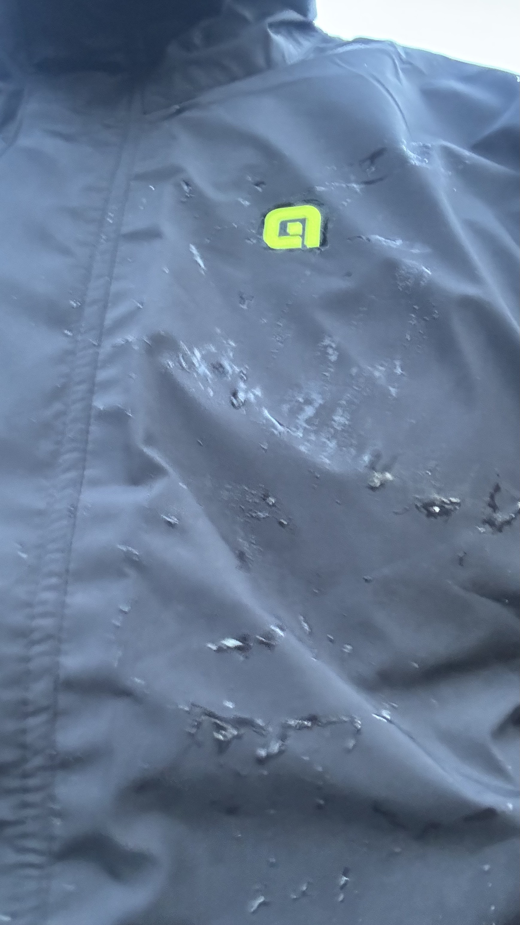 Regen auf Jacke