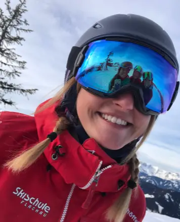 Skibrille mit Spiegelung
