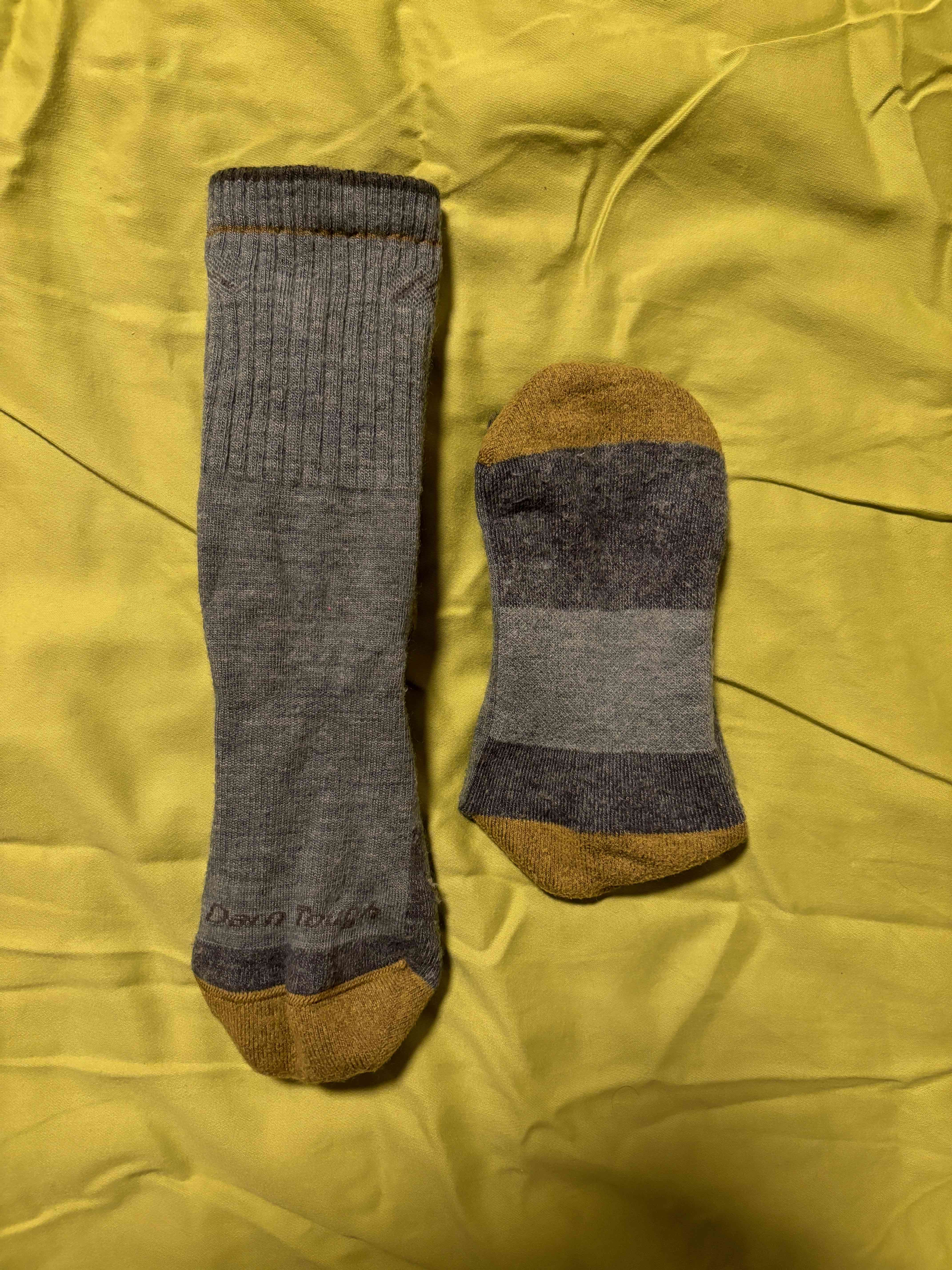 Socken von unten und oben