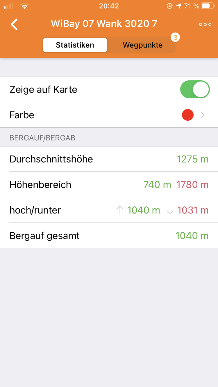 Tourendaten in OsmAnd