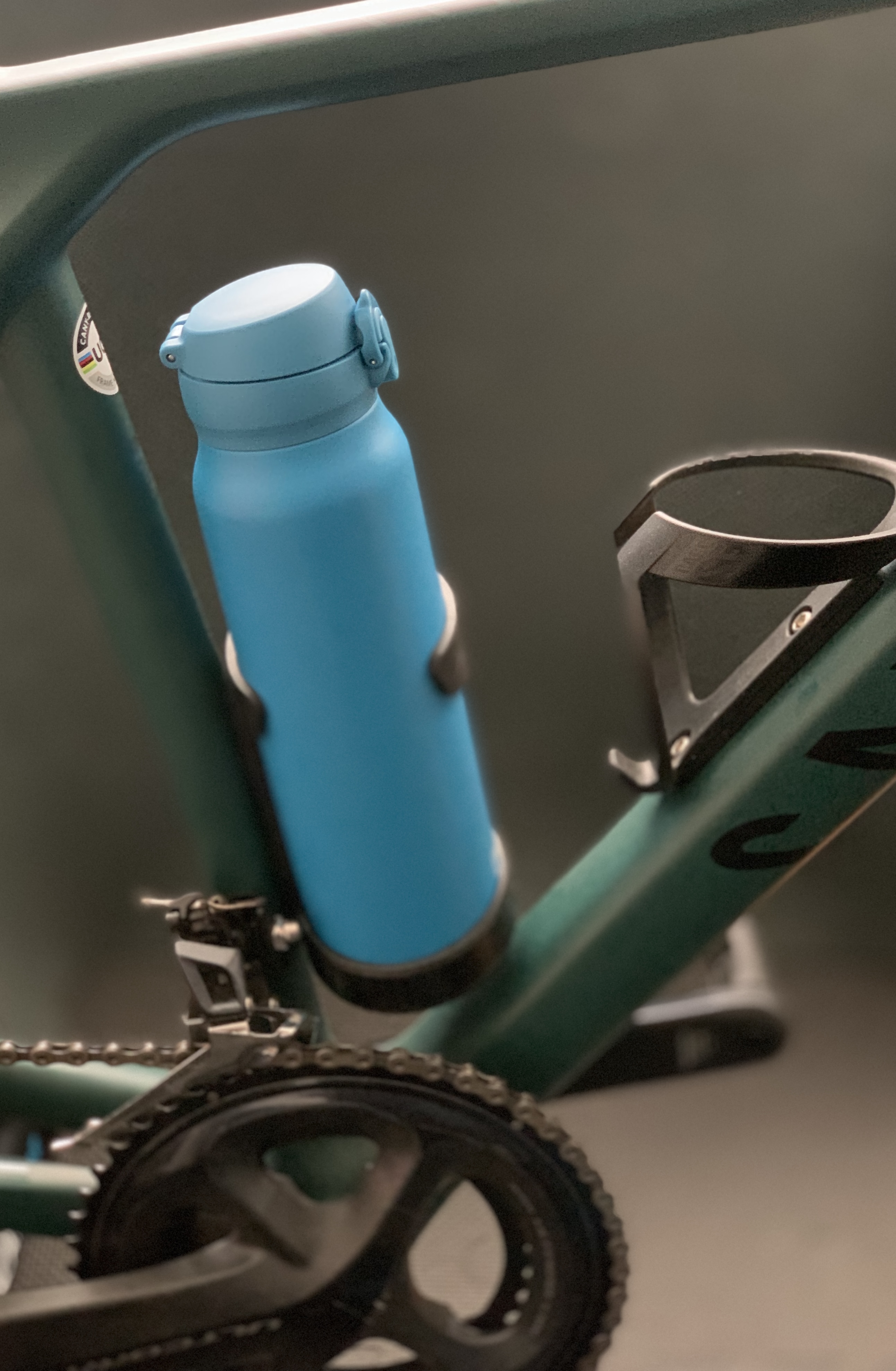Flasche im Flaschenhalter