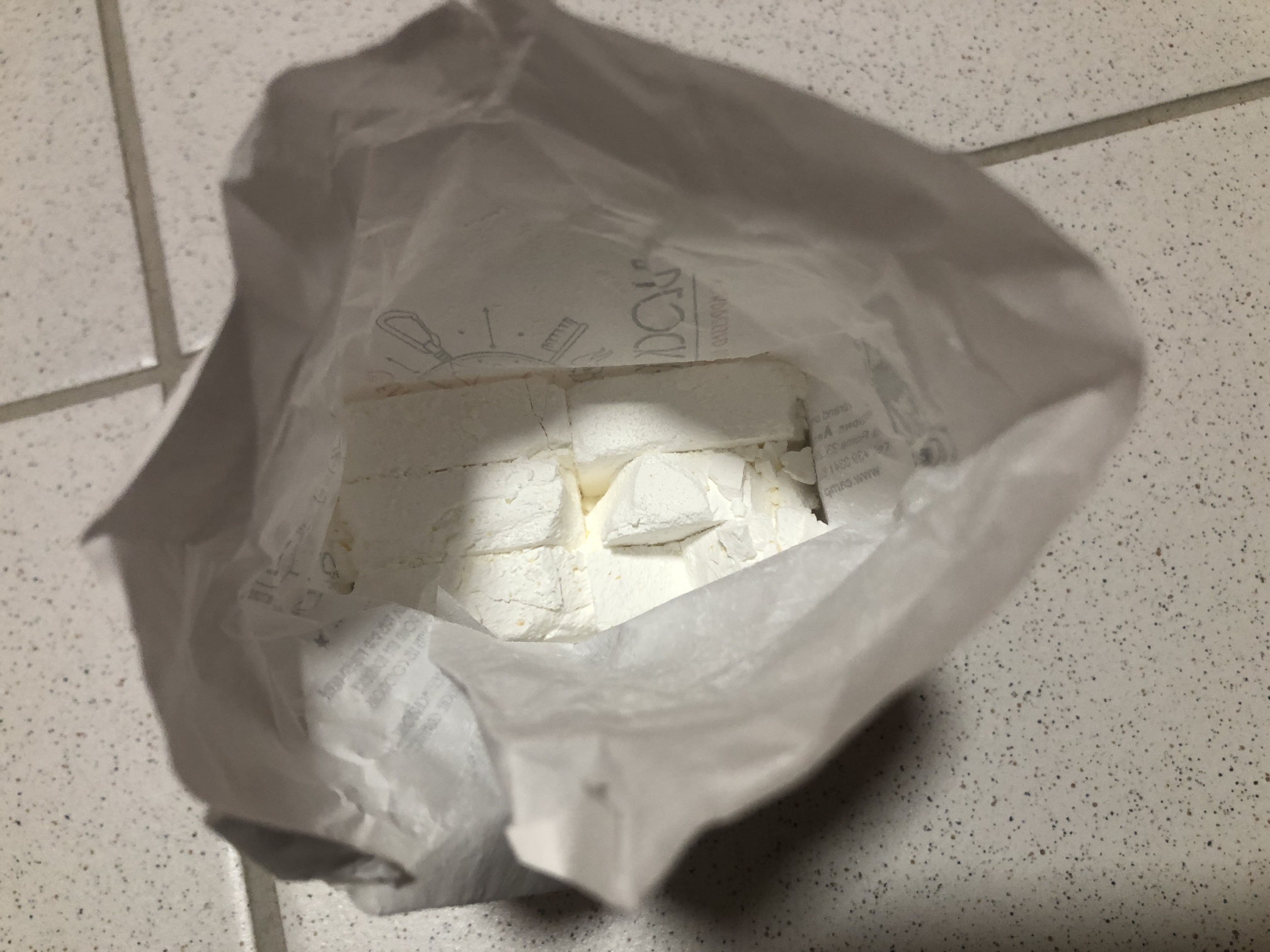 Chalk in der offenen Verpackung