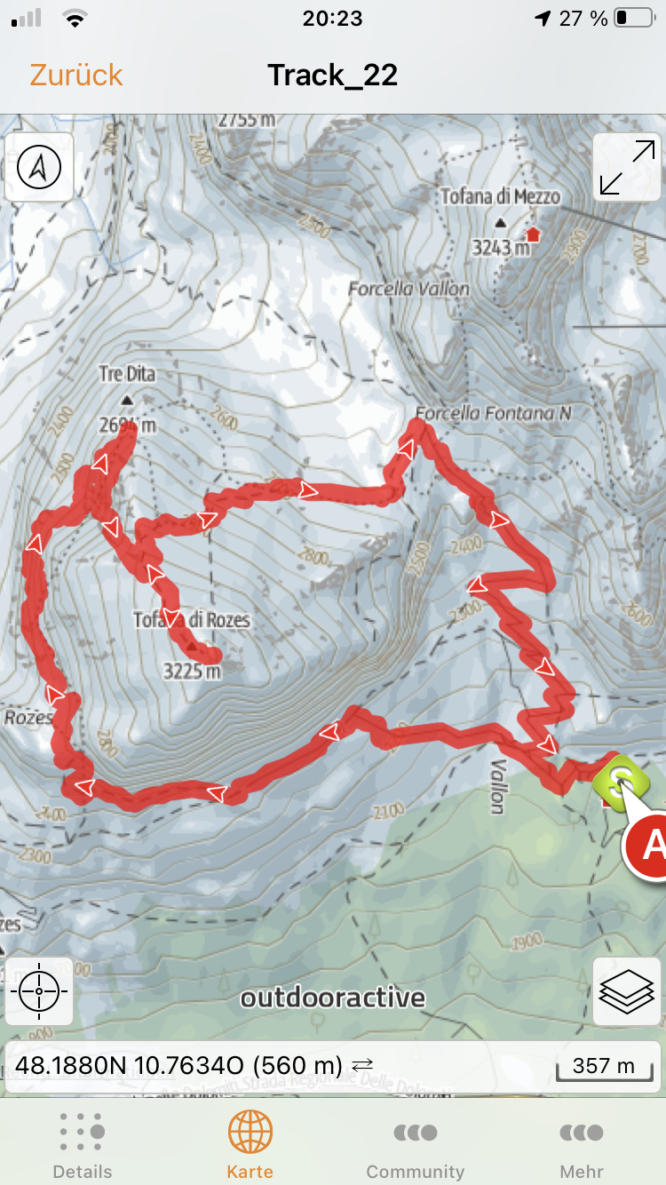 GPS Track in App