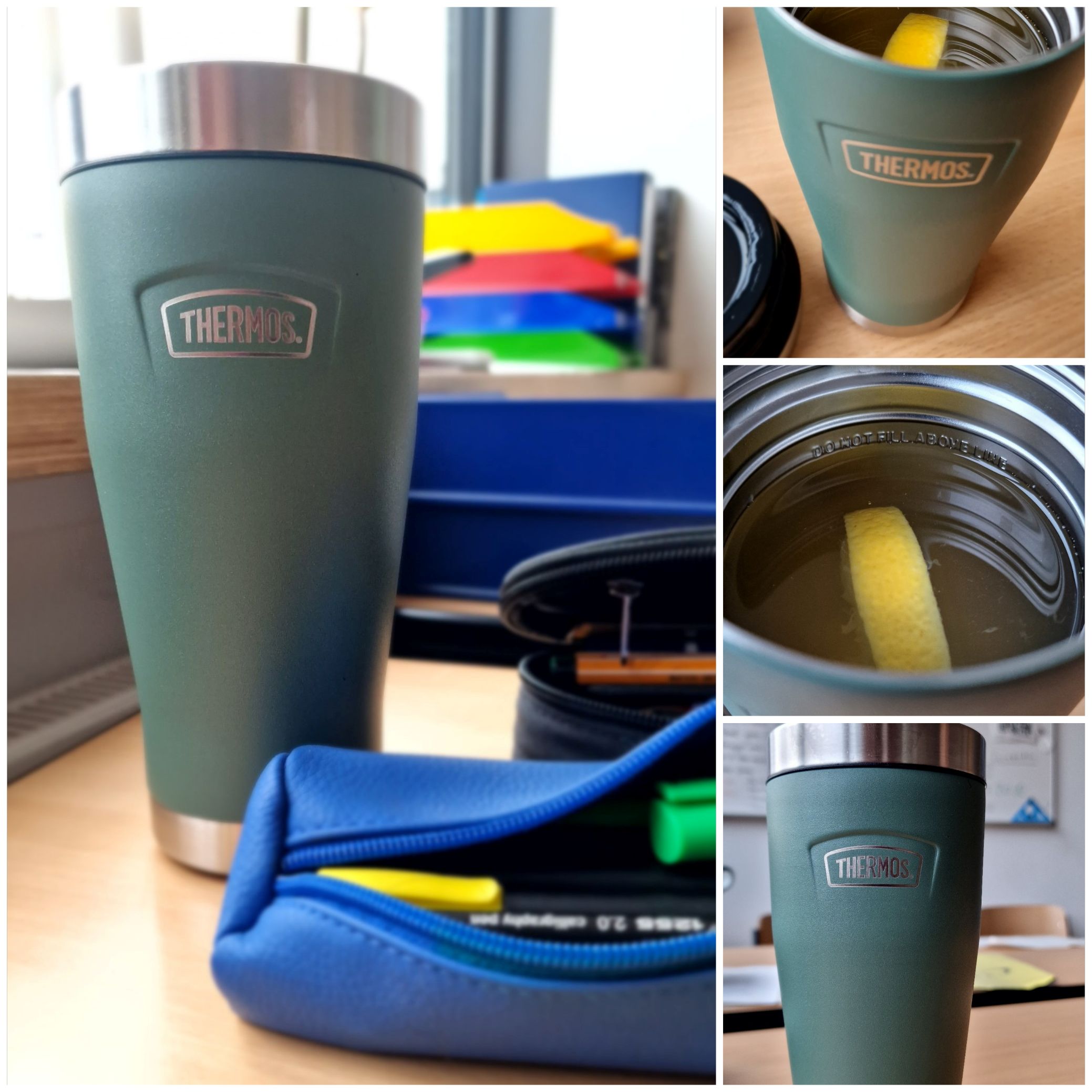 Jeden Tag begleitet der Becher mich auf die Arbeit. In einer Schule braucht man jederzeit ein warmes Getränk.