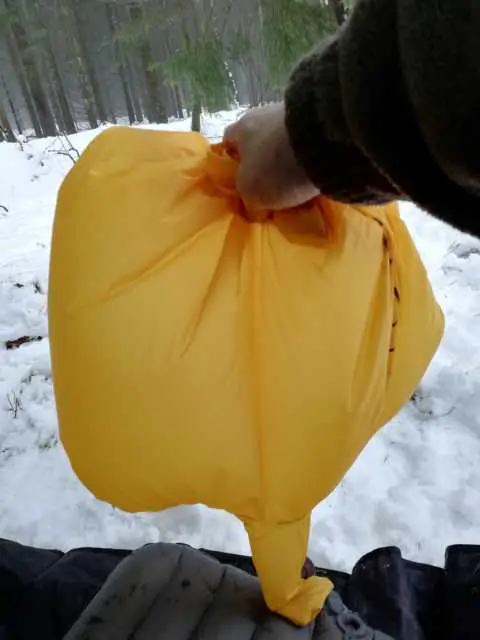 Mit Luft gefüllter Pumpbag