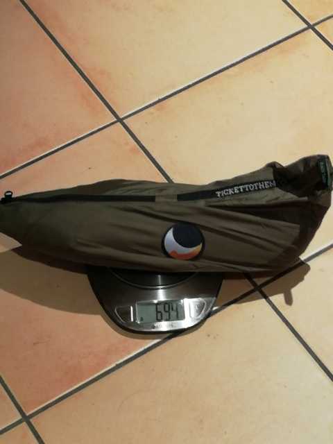Gewicht desTarps