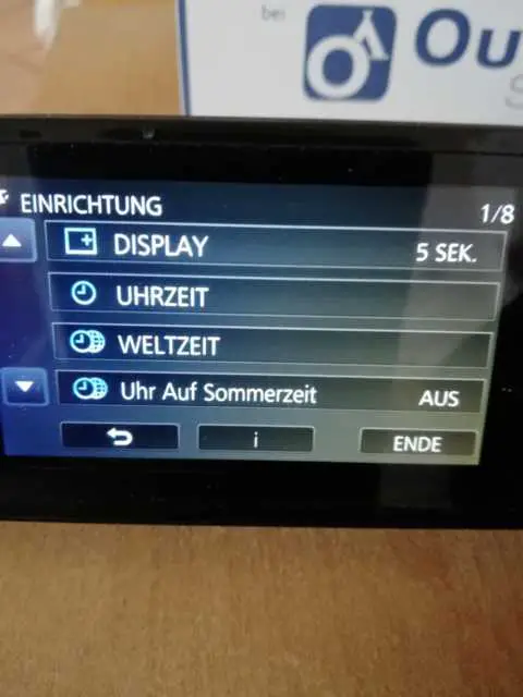 Zeit einstellung