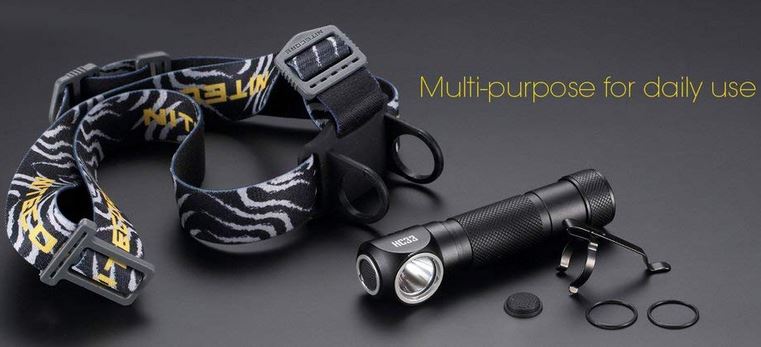 Nitecore HC33 mit Zubehör