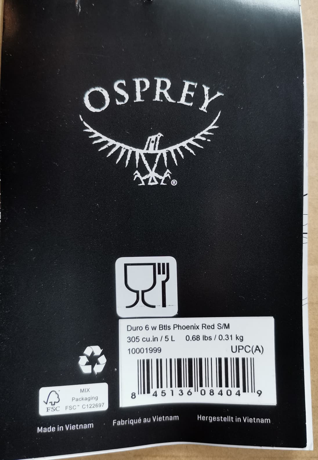 Osprey Duro 6 Trinkrucksack 40