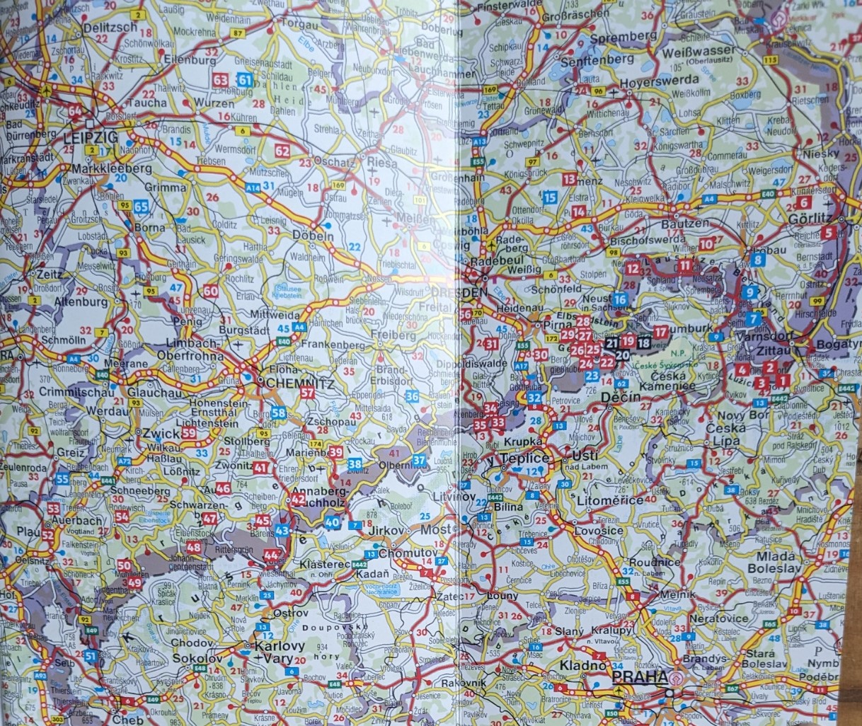 Umschlagseite hinten Touren  auf der Karte