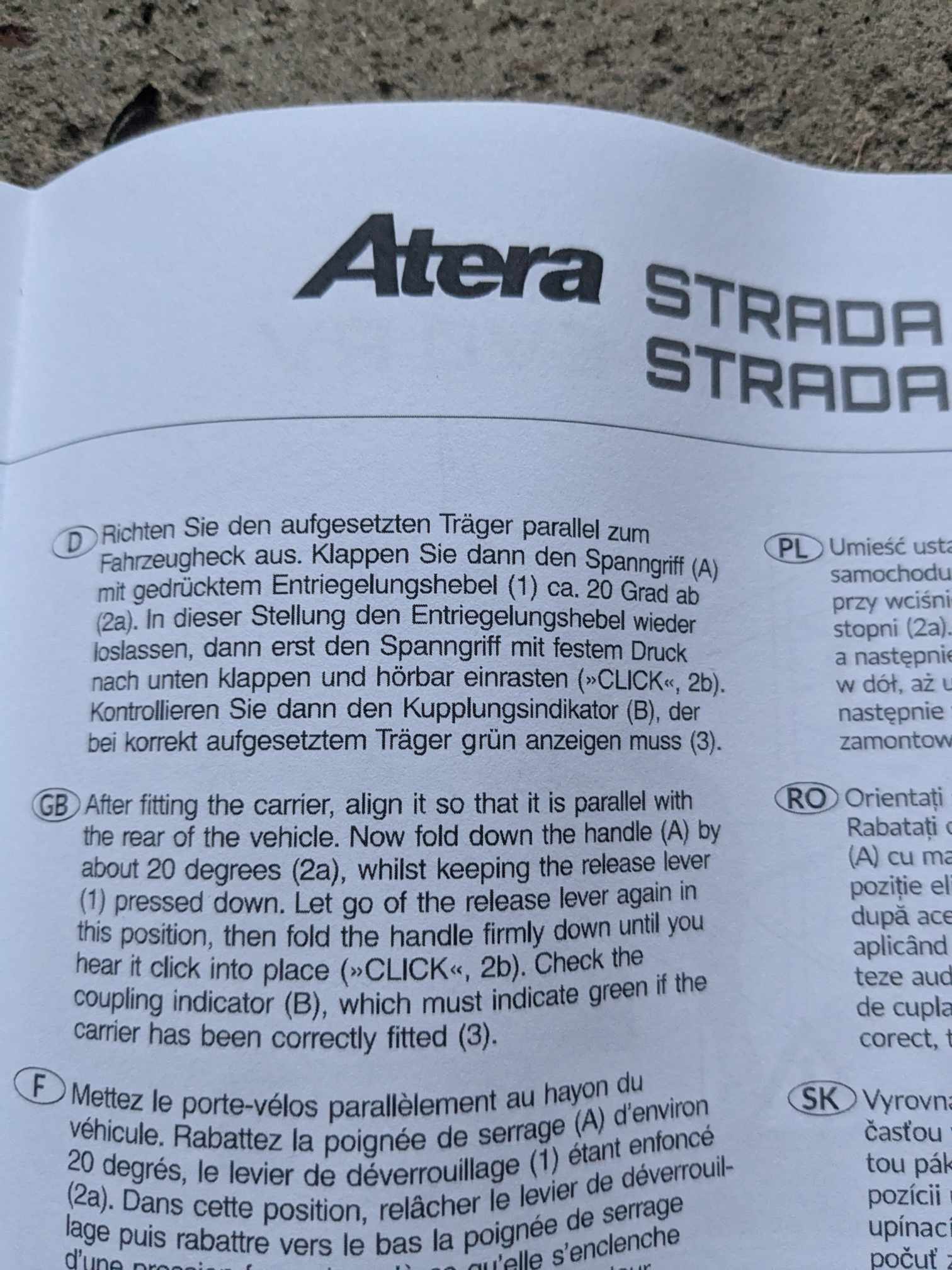 Man sieht dass manchmal etwas text da war