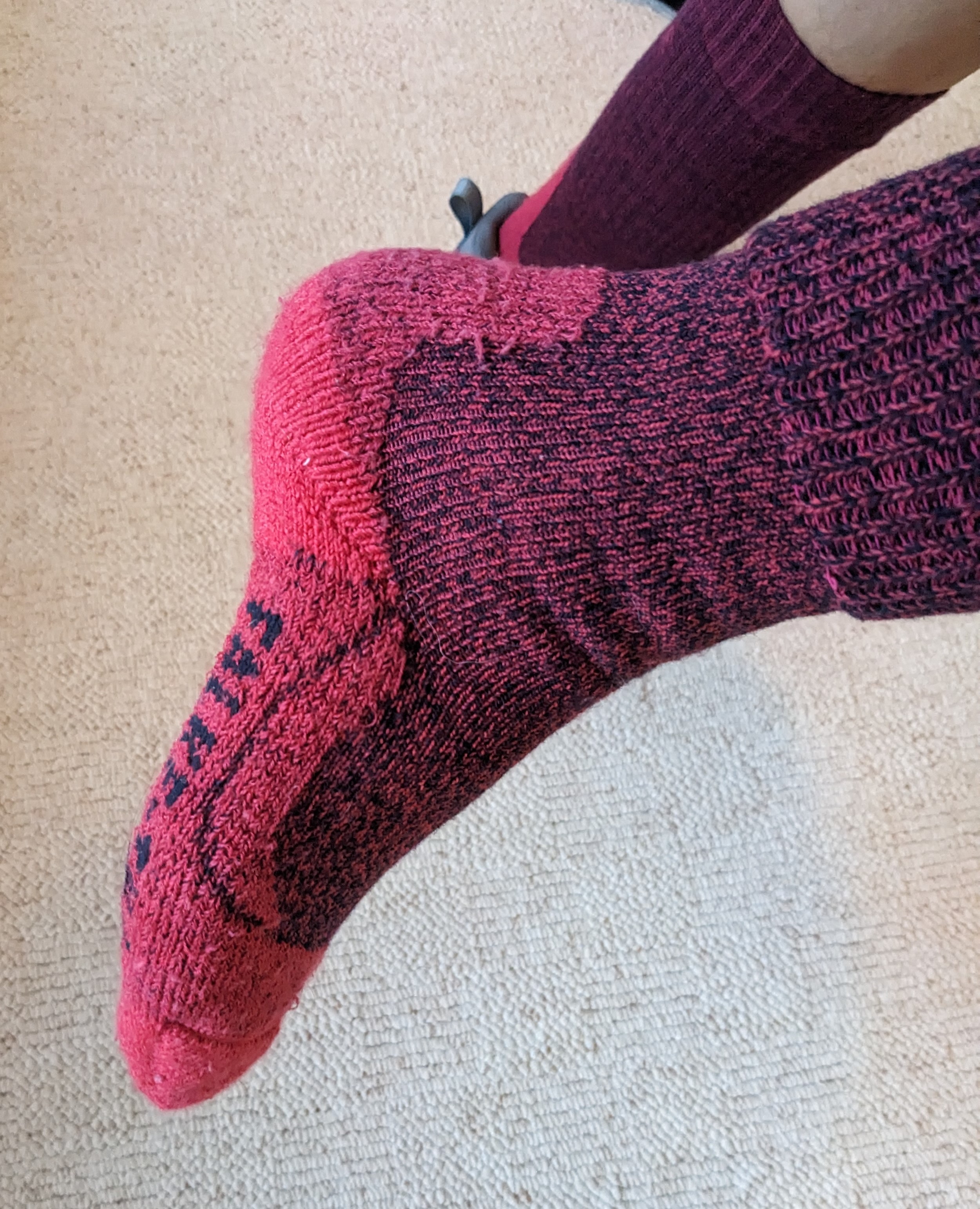 Socke am Fuß
