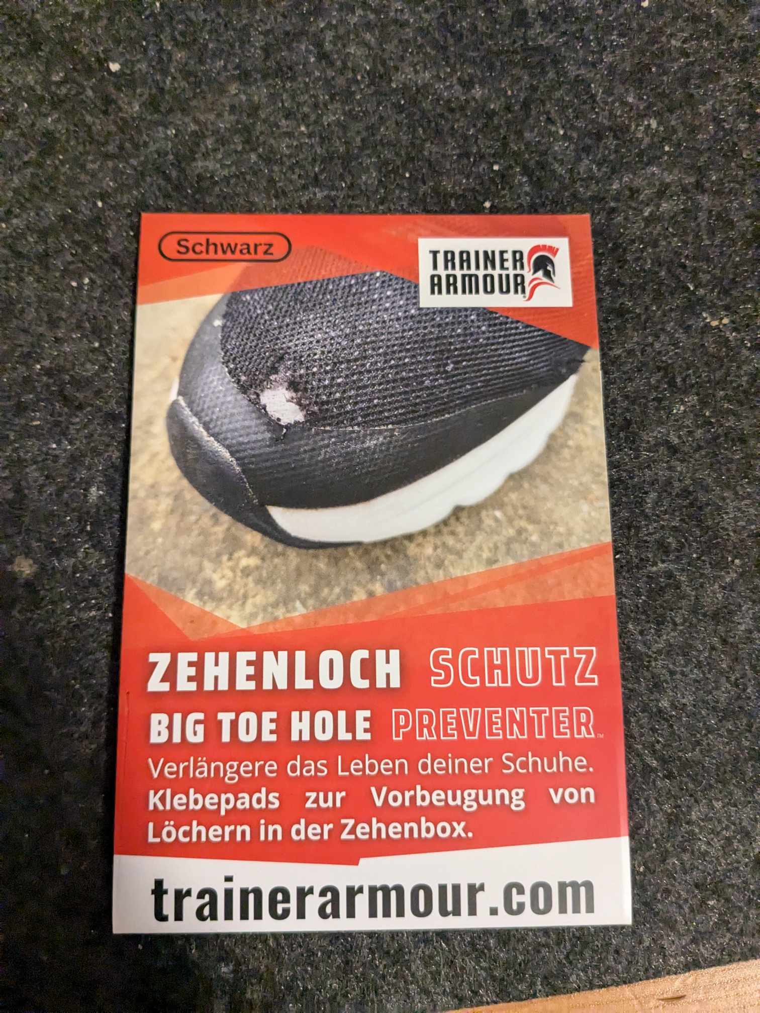 Man sieht die Verpackung 