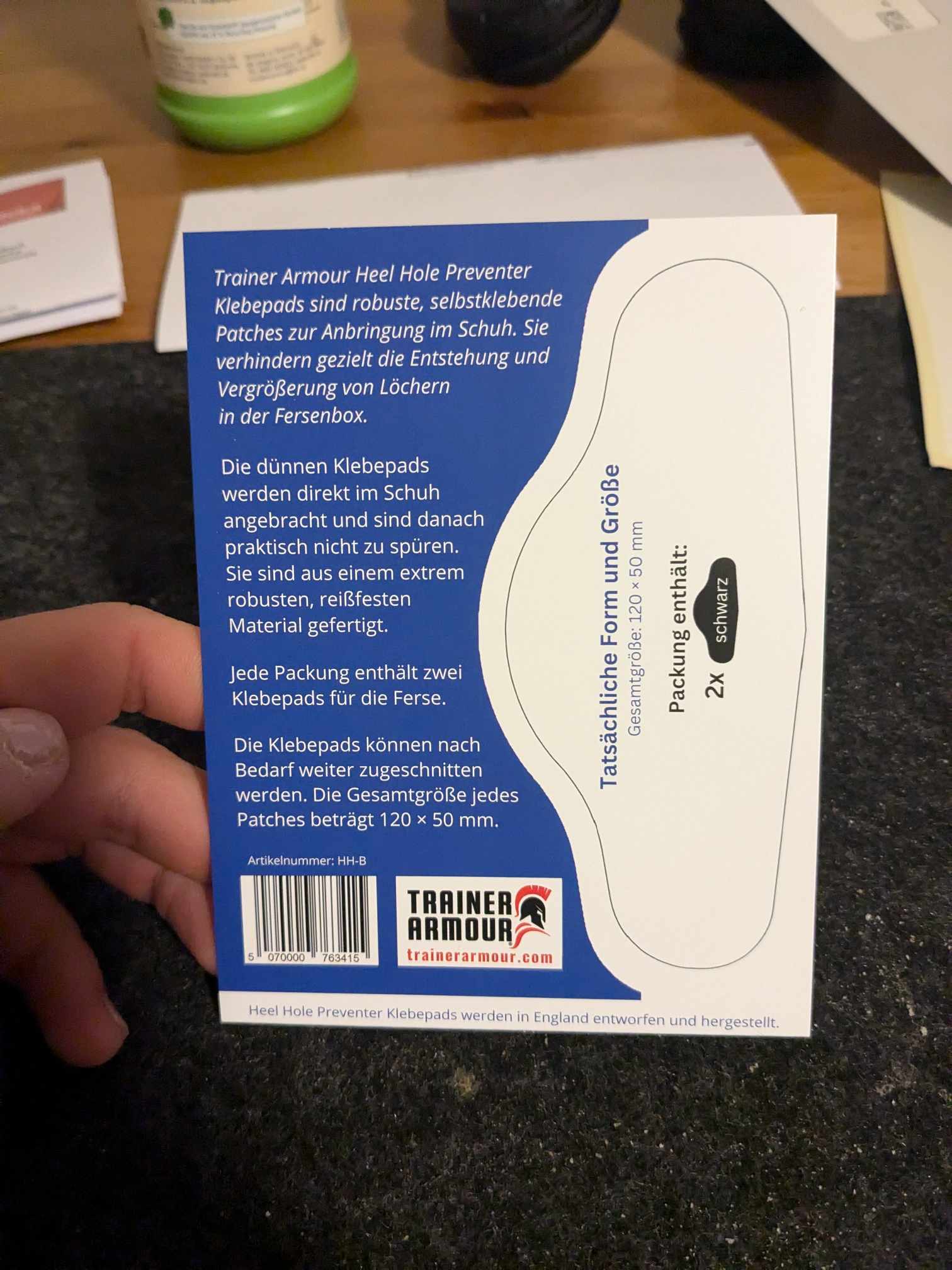 Rückseite der Packung mit Infos 