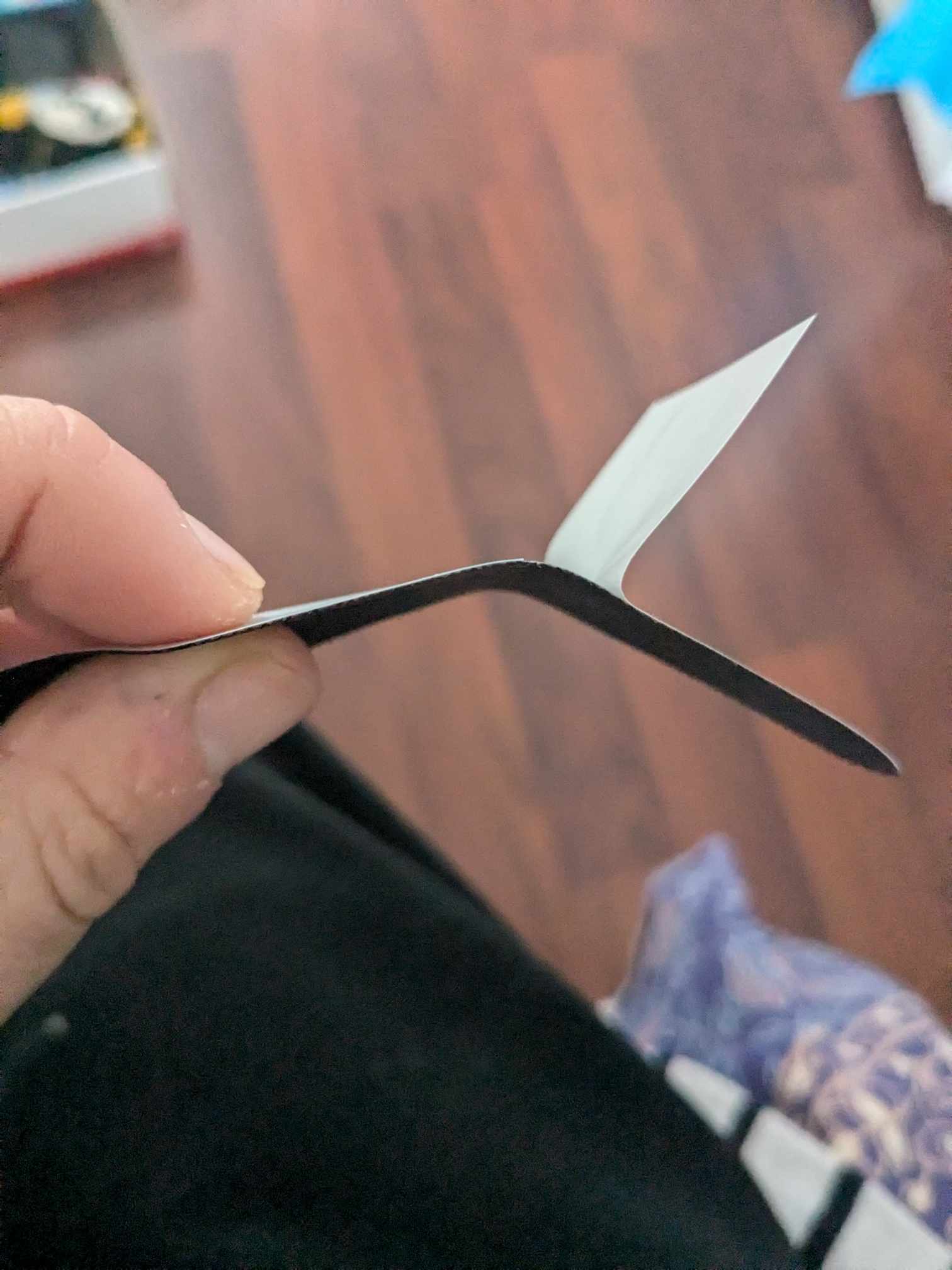 Man sieht wie dünn das Patch ist