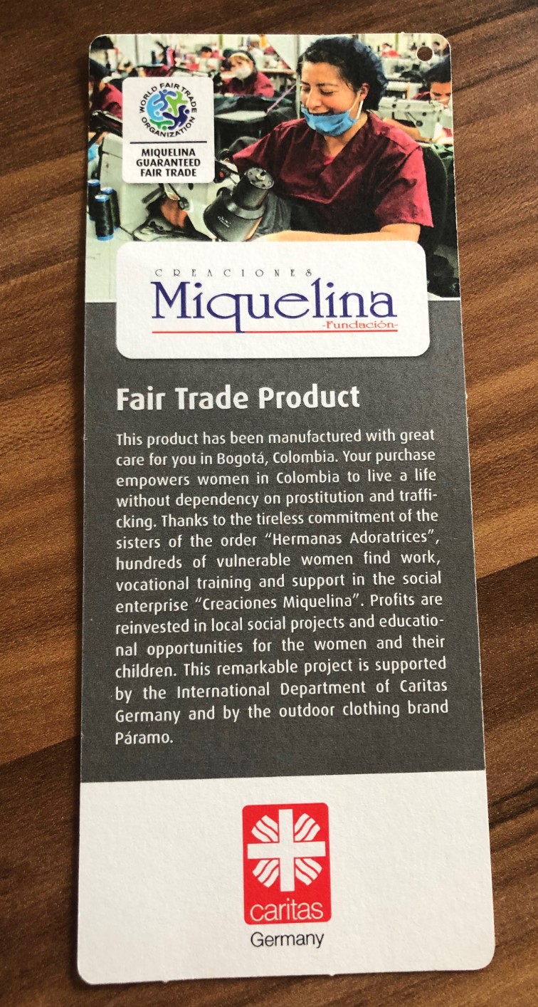 beiliegender Infozettel zur Miquelina-Stiftung