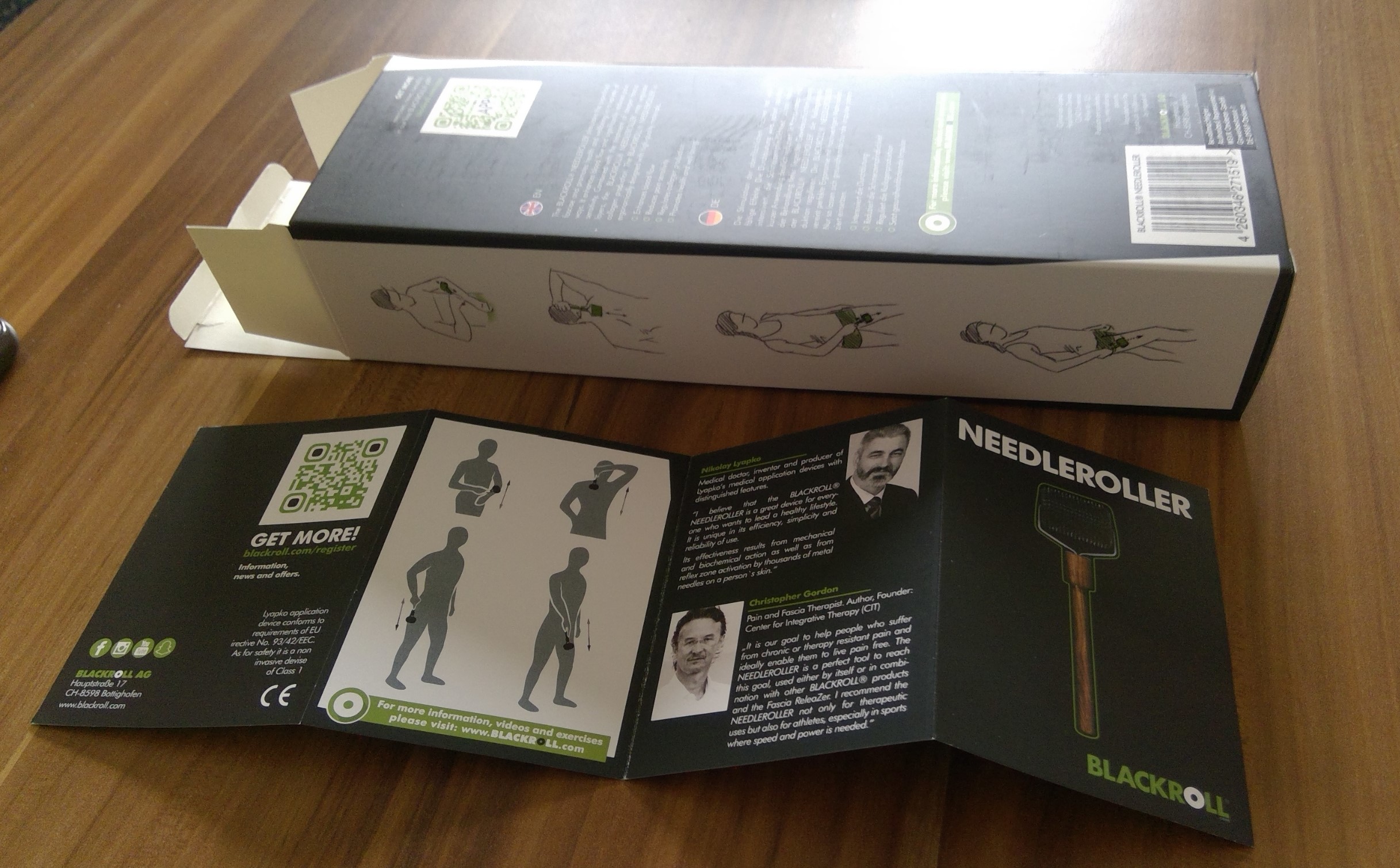 Verpackung und beigelegter Zettel