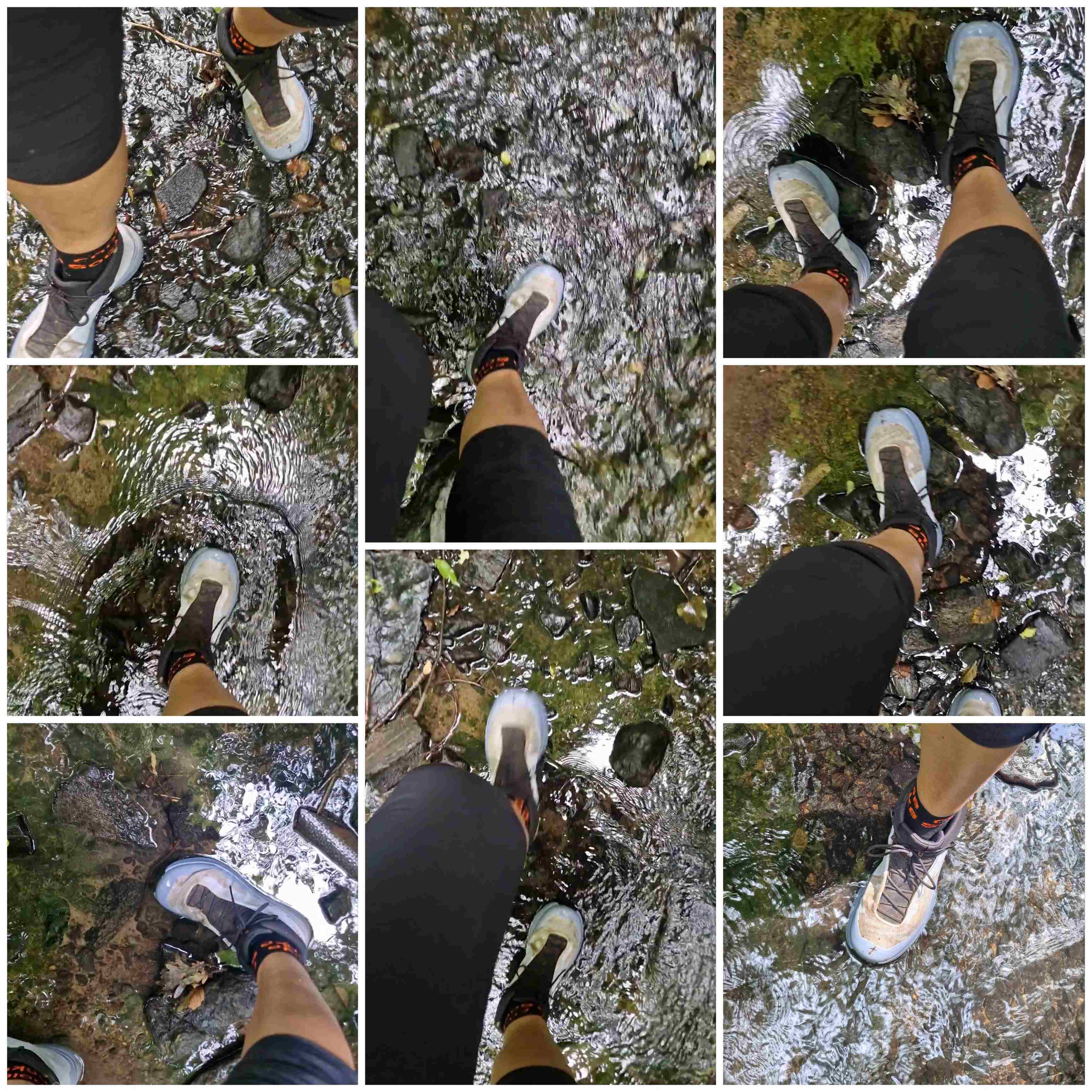 Regen von oben und Wasser von unten stellt jeden Wanderschuh auf die Probe. 