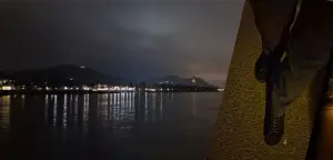 Mit dem Hund 6 km unterwegs bei  feuchtem Winterwetter am schönen Rhein.