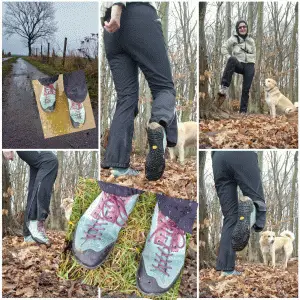 Bei nassem Wetter kommen die stärken der Schuhe zum Vorschein.