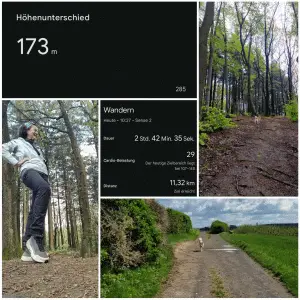 Jeden Tag wandern gehen.