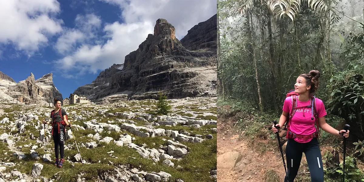 Produkt-Testerin julieell beim Wandern