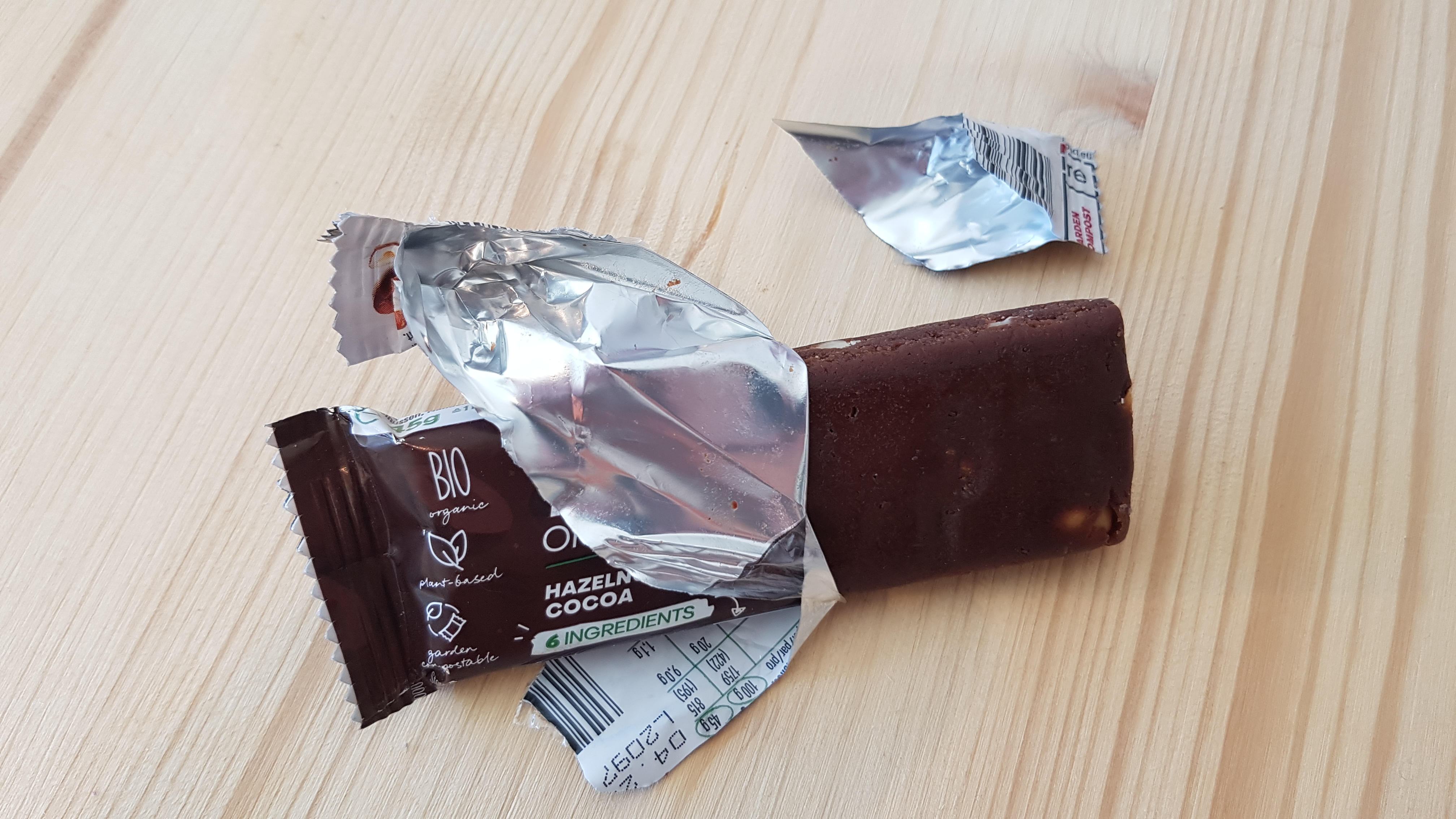 ausgepackter Riegel