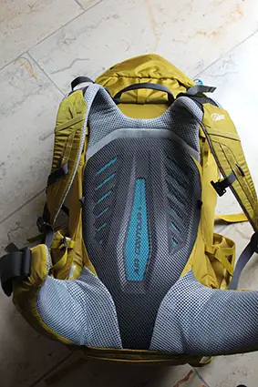 Rückansicht Rucksack