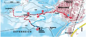 KArte Ederkanzel WinterErlebnis-Touren mit Kindern Münchner Hausberge Oberbayern