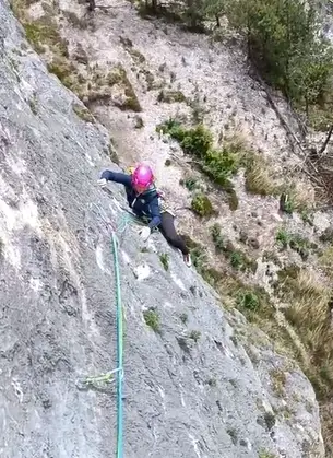 beim klettern