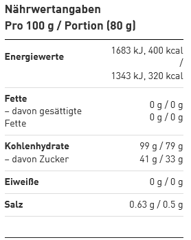 Nährwertangaben
