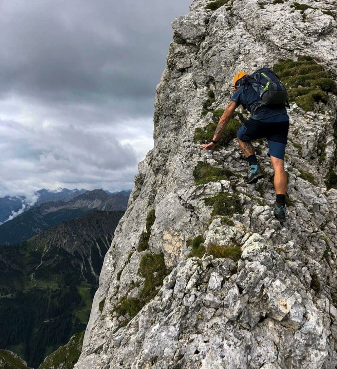 Beim Kraxln im Tannheimer Tal