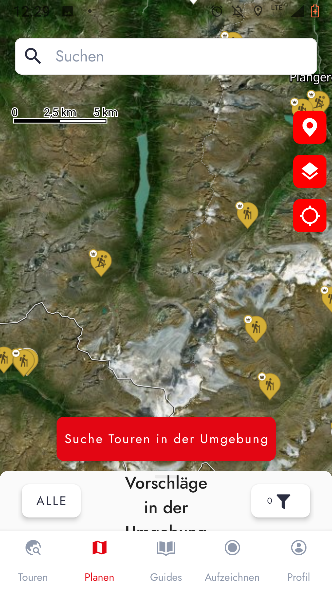 Angezeigte Touren