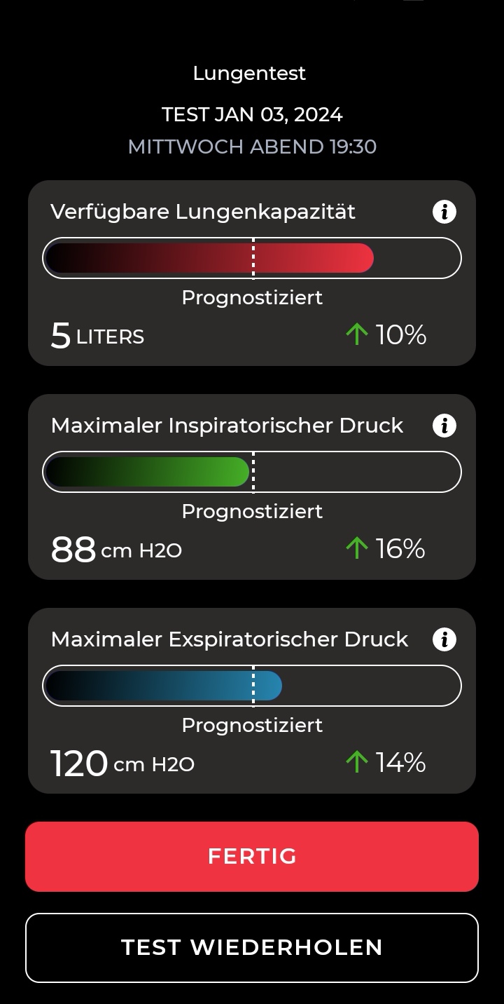 Werte Lungentest